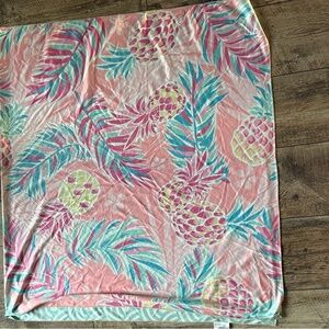 Tropical Pineapple Print Reversible Super Quick Dry Beach Towel